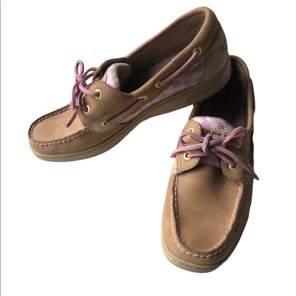 Sperry Top-Siders Pink and Tan like new!!